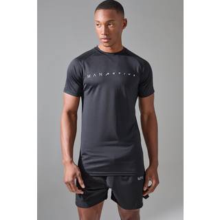 Mens Black Man Active Muscle Fit Breathable Lightweight T-shirt