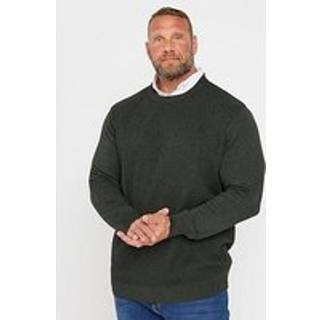 BadRhino Big & Tall BadRhino Big & Tall Black 100% Cotton Cable Knitted Jumper