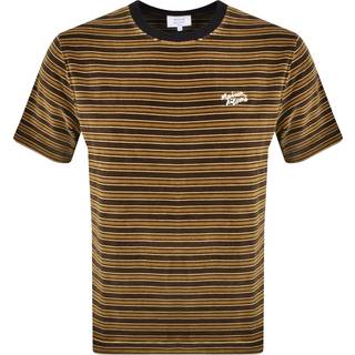 Maison Kitsune Striped Oversized T Shirt Brown