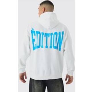 Mens White Oversized Limited Edition Back Print Hoodie