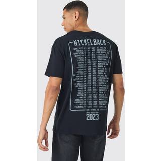 Mens Black Oversized Nickelback License Print T-Shirt