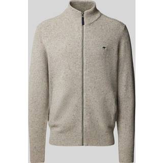 Fynch-Hatton Herren Cardigan grau unifarben