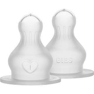 Bibs Baby Bottle Nipple Round Silicone Slow Flow (1 sæt)