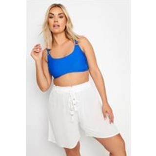 Yours Curve Yours Curve White Tassel Detail Beach Shorts