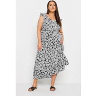 Yours Curve Yours Curve Black Frill Maxi Dress