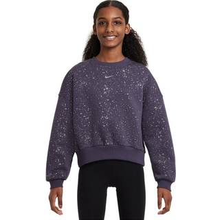 Nike Sportswear Club Fleece-sweatshirt med rund hals til større børn (piger) - lilla - M
