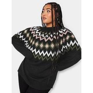 Yours Curve Yours Curve Natural Fairsle Pattern Jumper
