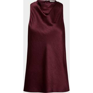 Vince Draped satin top - burgundy - S