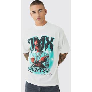 Mens White Oversized DMX License Print T-Shirt