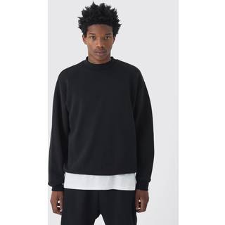 Mens Black 330GSM Oversized Sweatshirt
