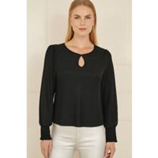 Yumi Sparkle Stræk Keyhole Neckline TopEU 44 (UK 16)