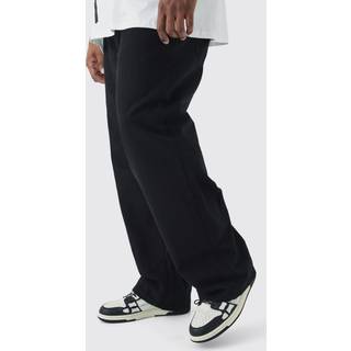 Mens True Black Plus Relaxed Rigid Jeans