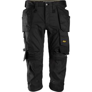 Snickers 6142 allroundwork, stretch piratbukser med hylsterlommer sort 70
