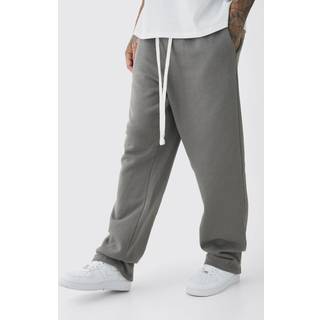 Mens Charcoal Tall Oversized Drop Crotch Joggers