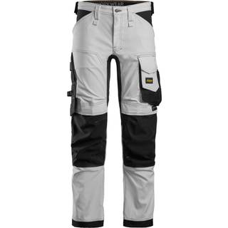 Snickers 6341 allroundwork, stretch bukser hvid/sort 224