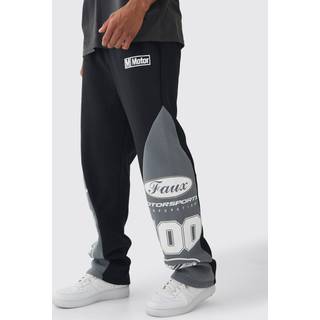 Mens Black Relaxed Moto High Gusset Jogger