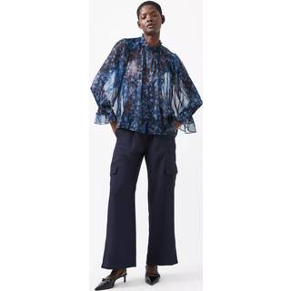 French Connection French Connection Blue Dawn Hallie Crinkle Blouse