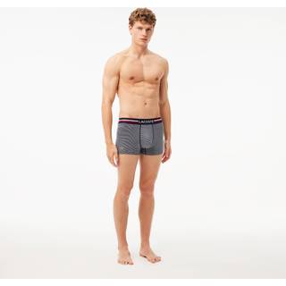 LACOSTE Herren Boxershorts blau,weiß Baumwolle & Mix unifarben - blau,weiß