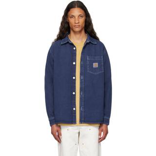 Carhartt WIP George Shirt Jac Blue - Størrelse: XS - Air Force Blue - Blue - XS