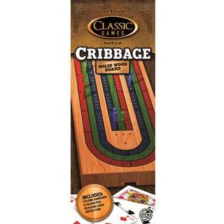 TCG Toys Solid Wood Cribbage Board Game