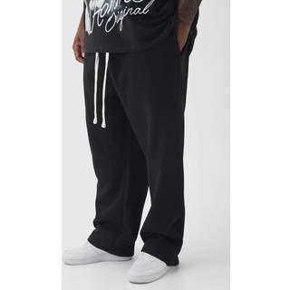 Mens Black Plus Oversized Drop Crotch Joggers