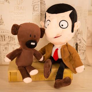 2 stk. til børn: Mr Bean og teddybjørn – gavebamse fra film – blød dukke, plyslegetøj