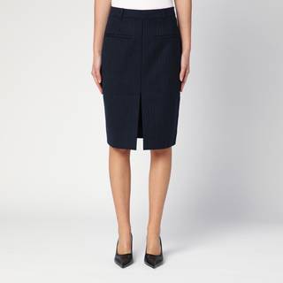 Kora Skirt - Navy Pinstripe L