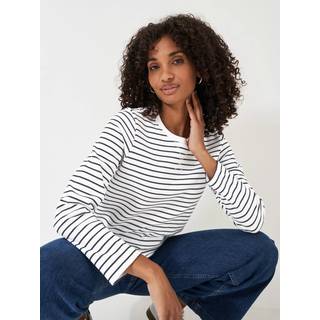 Crew Clothing Crew Clothing White Blend Striped Sweatshirt