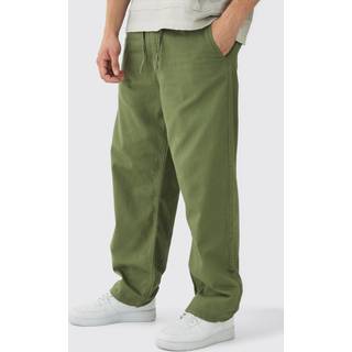 Mens Relaxed Chinos With Drawcords In Khaki