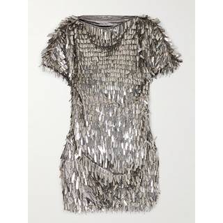 Isabel Marant Carla embellished silk-blend minidress - metallic - M