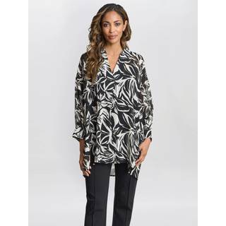 Gina Bacconi Gina Bacconi Dido Collarless Black blouse