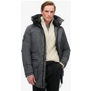 Superdrytil mænd. M5011909A Quiltet parka City grå (L), Casual, Genanvendt polister, Bæredygtig