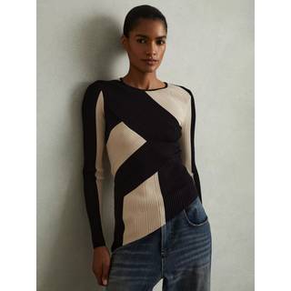 Reiss Judy Strikket Ensfarvet Asymmetrisk TopX-Small
