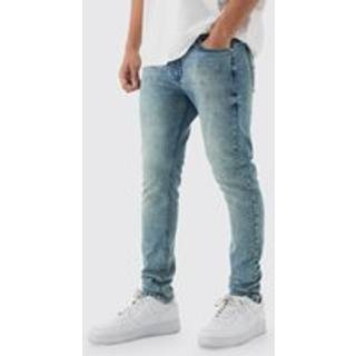 Mens Antique Blue Skinny Stretch Jeans