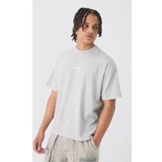 Mens Stone Oversized Extended Neck Homme Print T-Shirt