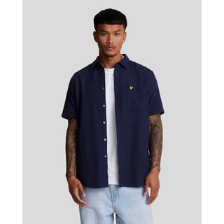 Lyle & Scott Kortærmet Basket Weave Cotton SkjorterSmall