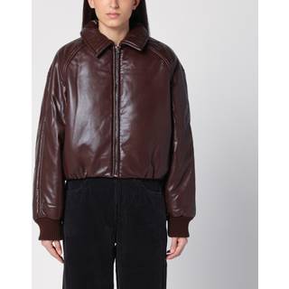 Agolde x Shoreditch Ski Club Tate faux leather bomber jacket - brown - S