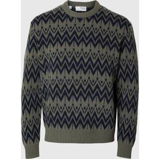 Pine Relaxed Crew Neck Striktrøje, Kalamata, M