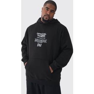 Mens Black Plus Official Homme Regular Fit Hoodie