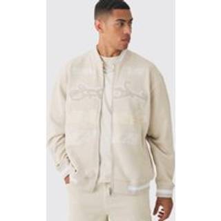 Mens Stone Oversized Jersey OFCL Bomber Jacket