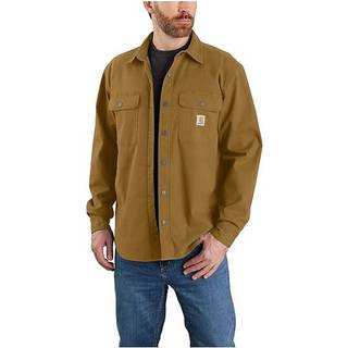 CARHARTT Shirt Jacket CANVAS FLEECE-LINED SHIRT JAC OAK BROWN - S