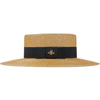 Gucci Embellished lamÃ© straw hat - brown - L