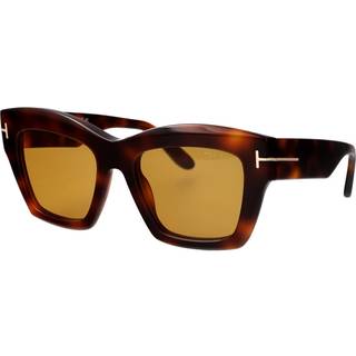 TOM FORD Kvinde FT1191 LUNA 53E Solbriller Acetat Havana Brun Sommerfugl Normal
