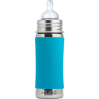 Pura® - Kiki Baby Sutteflaske 3+ mdr. Aqua 325ml - Medium flow