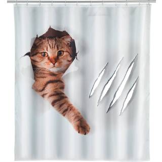 Sjovt badeforhæng med katte