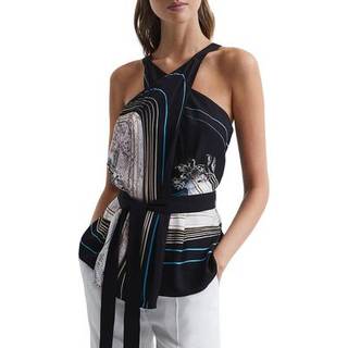 Reiss Reiss Black Faith Jewel Print Occasion Top