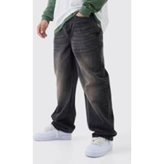 Mens Relaxed Fit Brown Washed Jeans