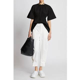 Proenza Schouler Drawstring cotton top - black - XXS