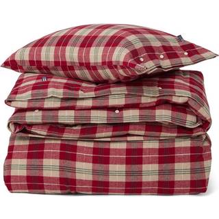 Lexington Checked Cotton Flannel Sengesæt Rødt / Beige / Grønt / t 150x210 Cm - Sengetøj Bomuld Hvid - 12440001-4403-S175