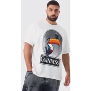 Mens Plus Guinness Printed Licensed T-shirt In White